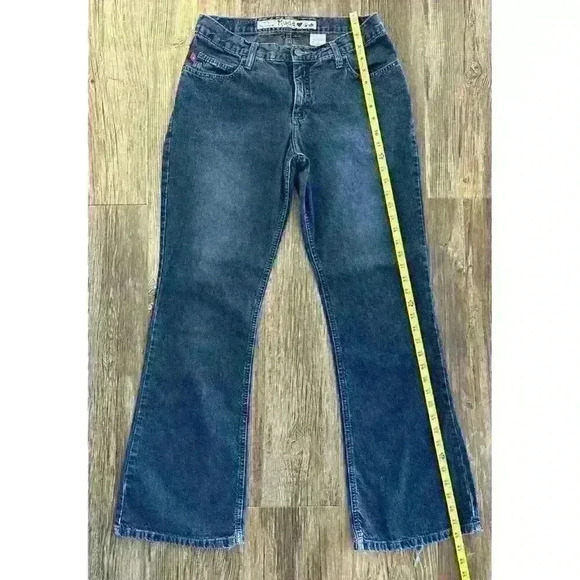 Vtg Y2K Mudd Jeans Womens Juniors Size 11 Dark Wash Mid-Rise Bootcut *Read* - Picture 4 of 16